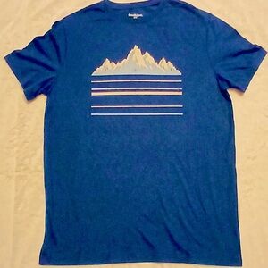 Blue Goodfellow Target Tee w/ White and Shades of Blues Mountain Graphic Men M